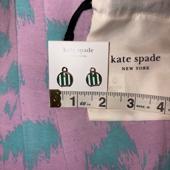 Kate Spade Green and White Earrings - Picture 3 of 4